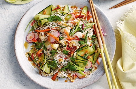 Image of "Vietnamese-style crab and noodle salad"