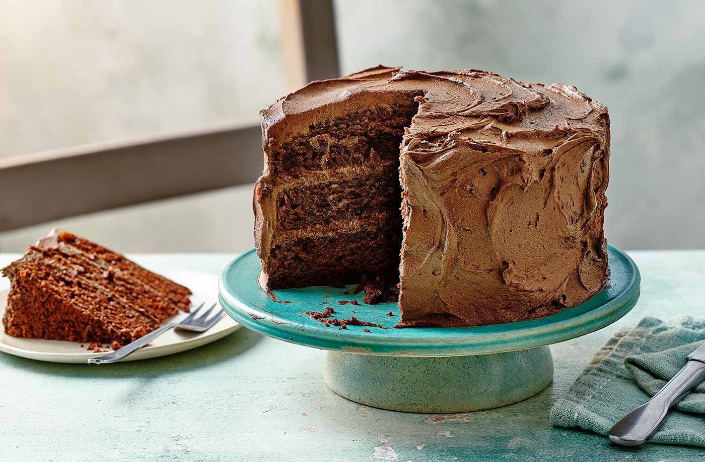 Vegan chocolate fudge cake