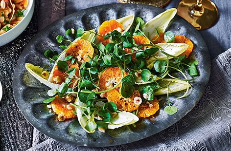Image of "Chicory, clementine and hazelnut salad"