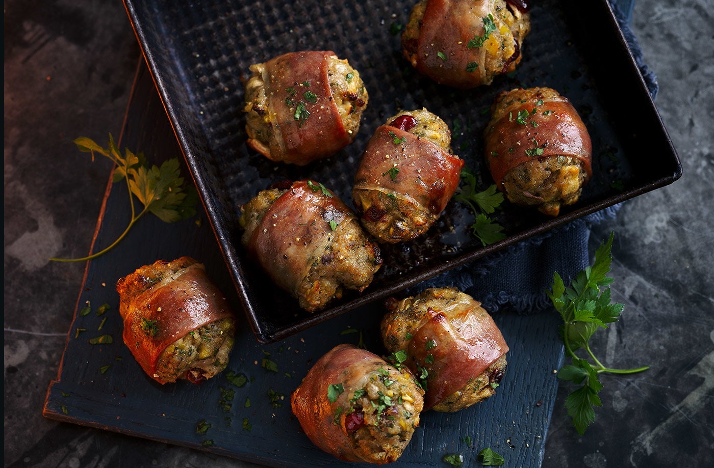 Jewelled stuffing parcels