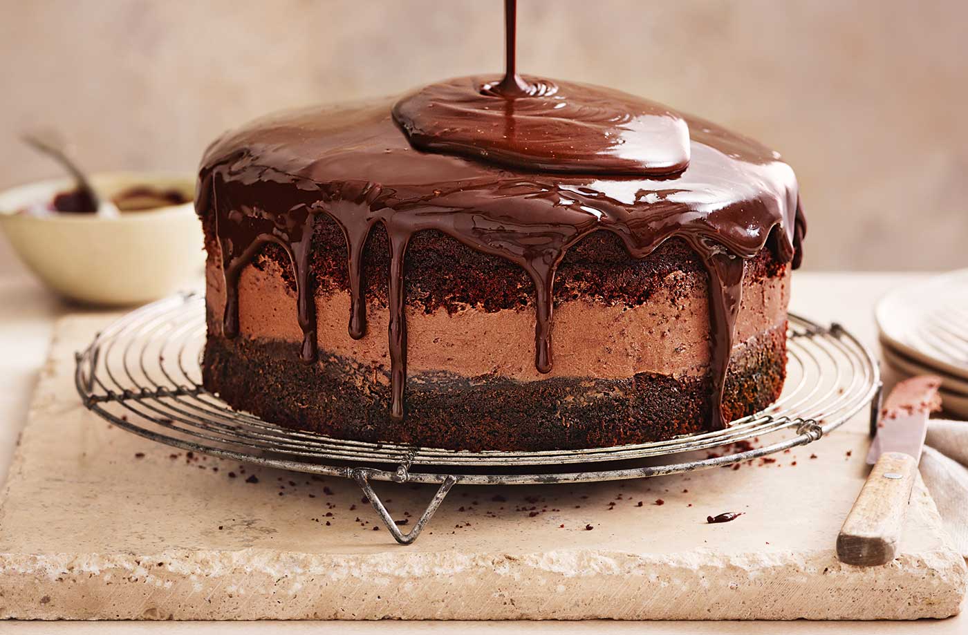 Triple chocolate cake
