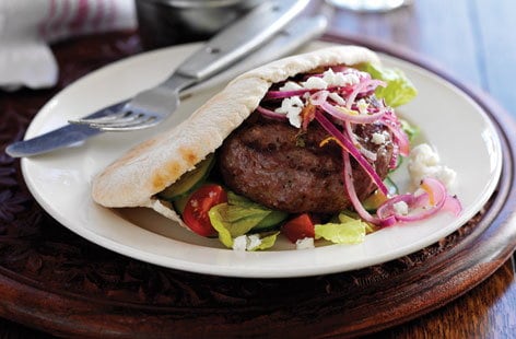 Greek-style burgers