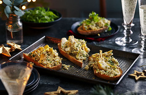 Image of "Warm artichoke bruschetta"
