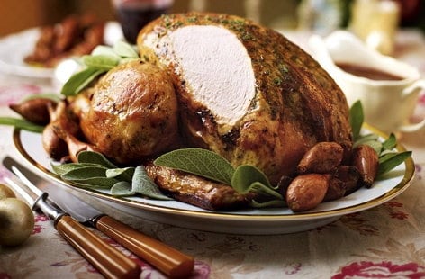 Turkey with shallot and sherry gravy