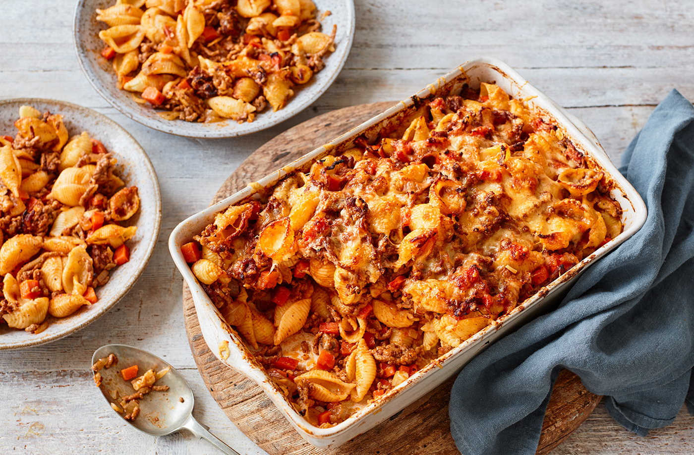 Bolognese pasta bake
