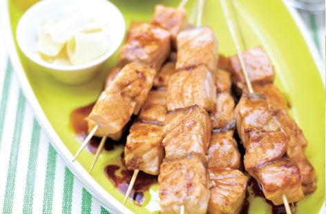 Image of "Teriyaki salmon kebabs"