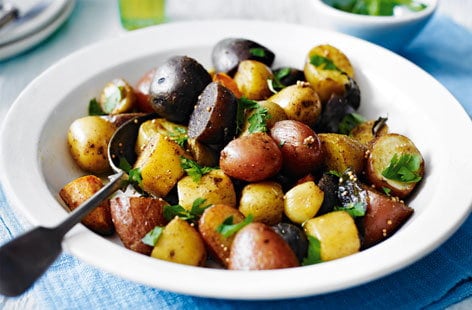 Image of "Spiced rainbow potatoes"