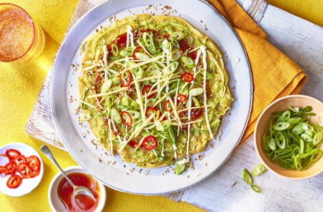 Image of "Japanese-style pancakes (okonomiyaki)"