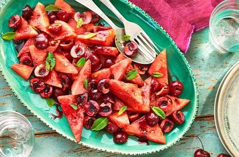 Image of "Cherry and watermelon salad"