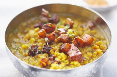Image of "Yellow lentil dhal with carrots"