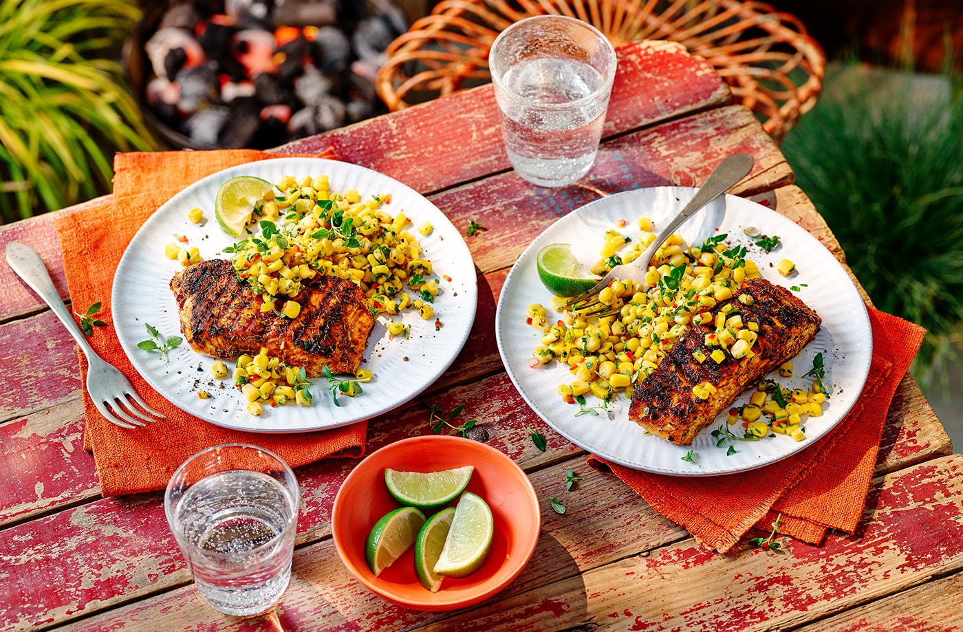 Spiced blackened salmon