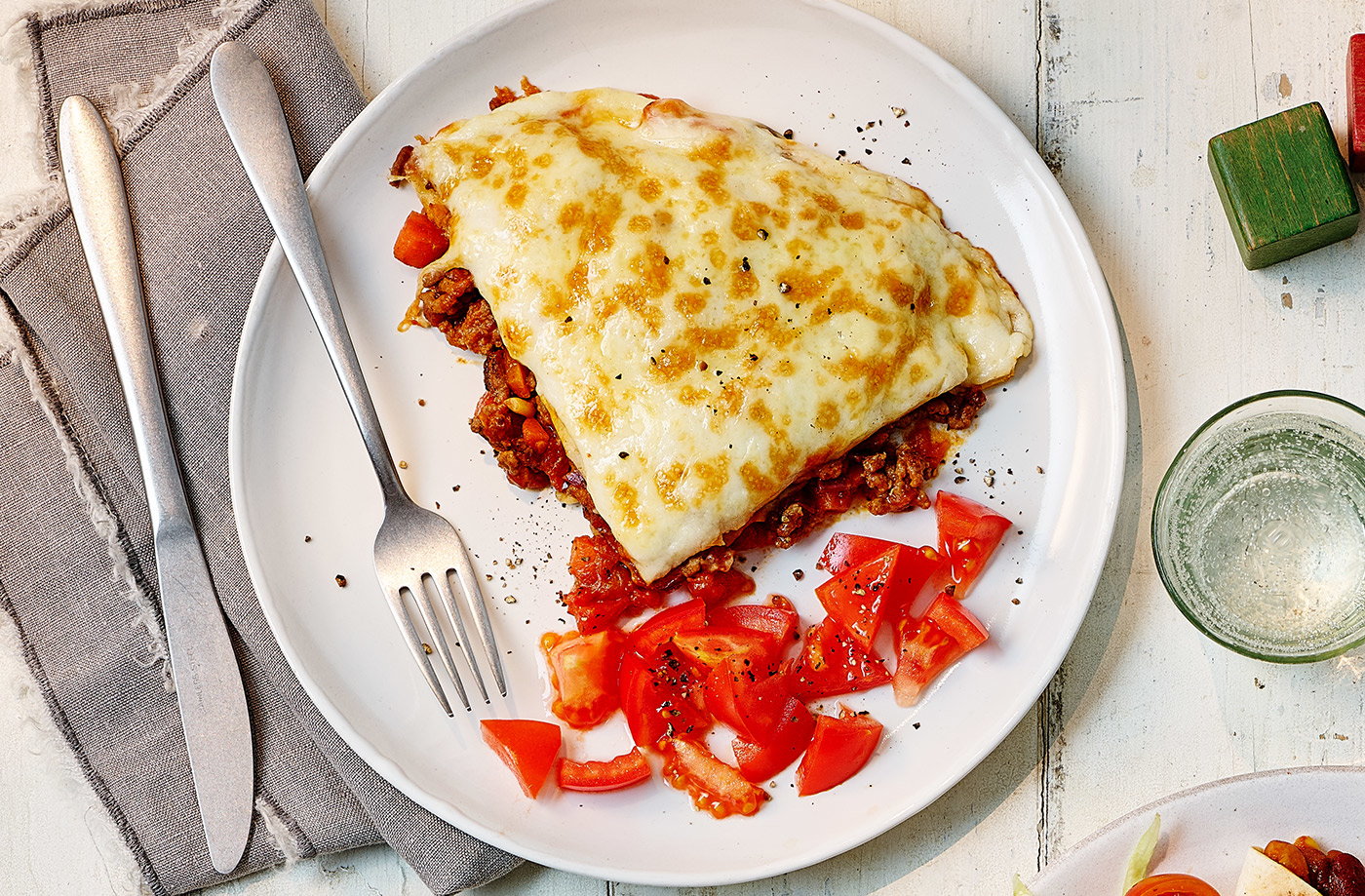 Cheat's tortilla lasagne