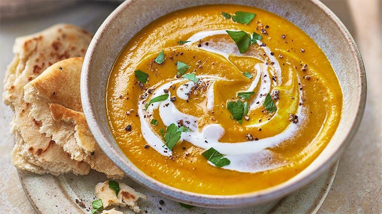 Curried parsnip and carrot soup