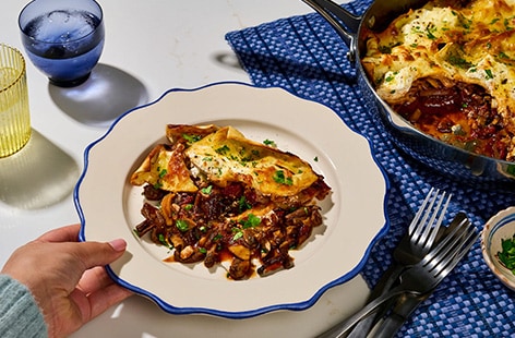 Image of "Mushroom pan lasagne"