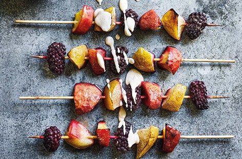 Image of "Autumn fruit kebabs"