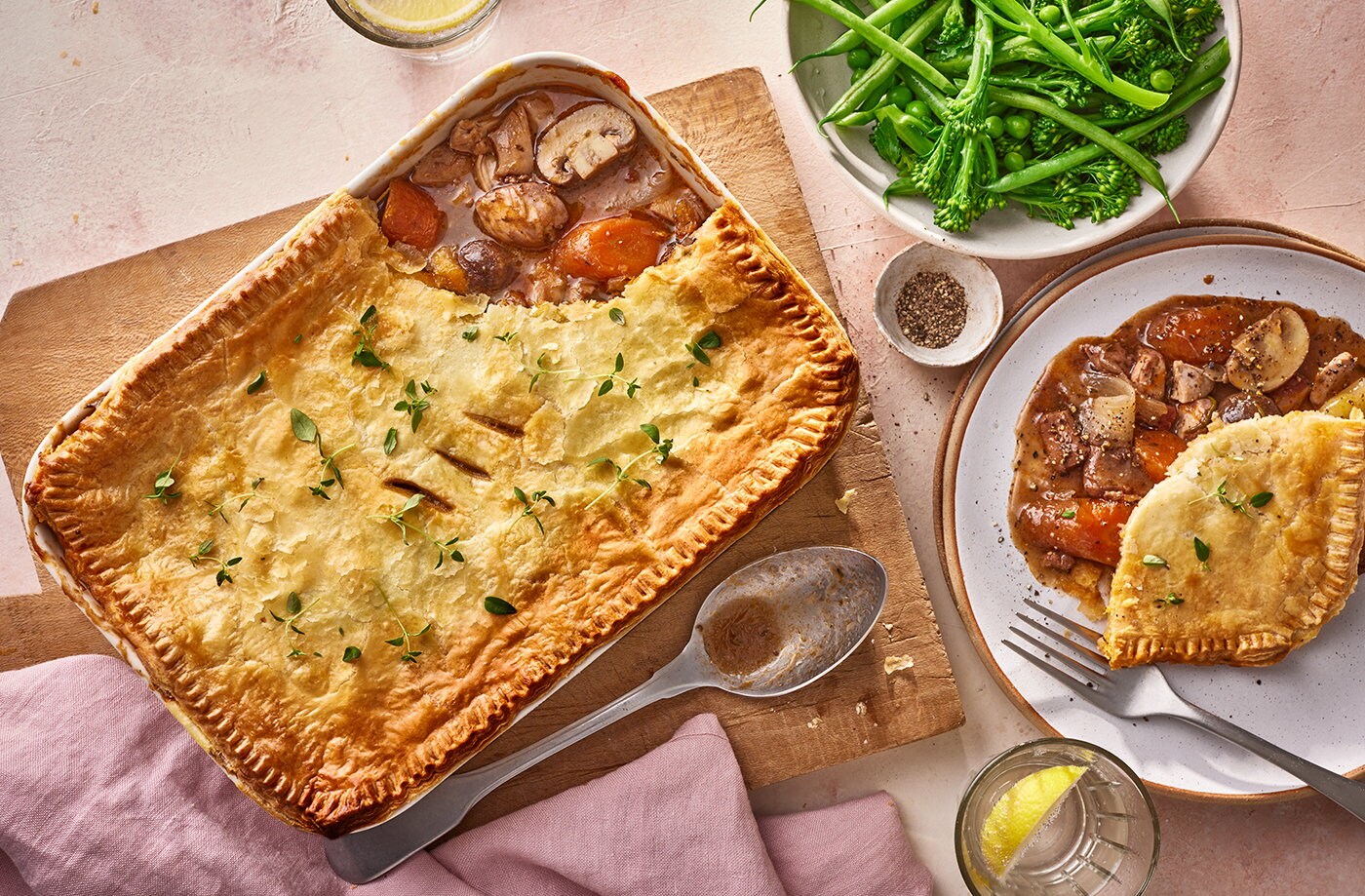 Coq au vin pie