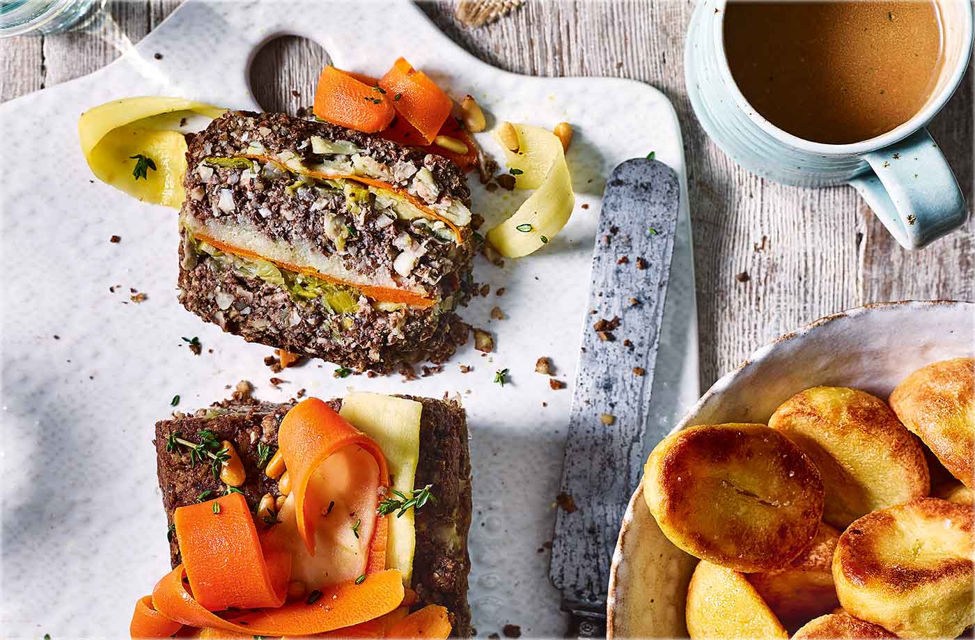 Savoury carrot and parsnip cake