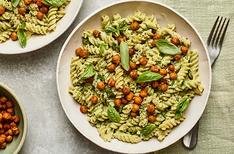 Image of "Green goddess silken tofu pasta"