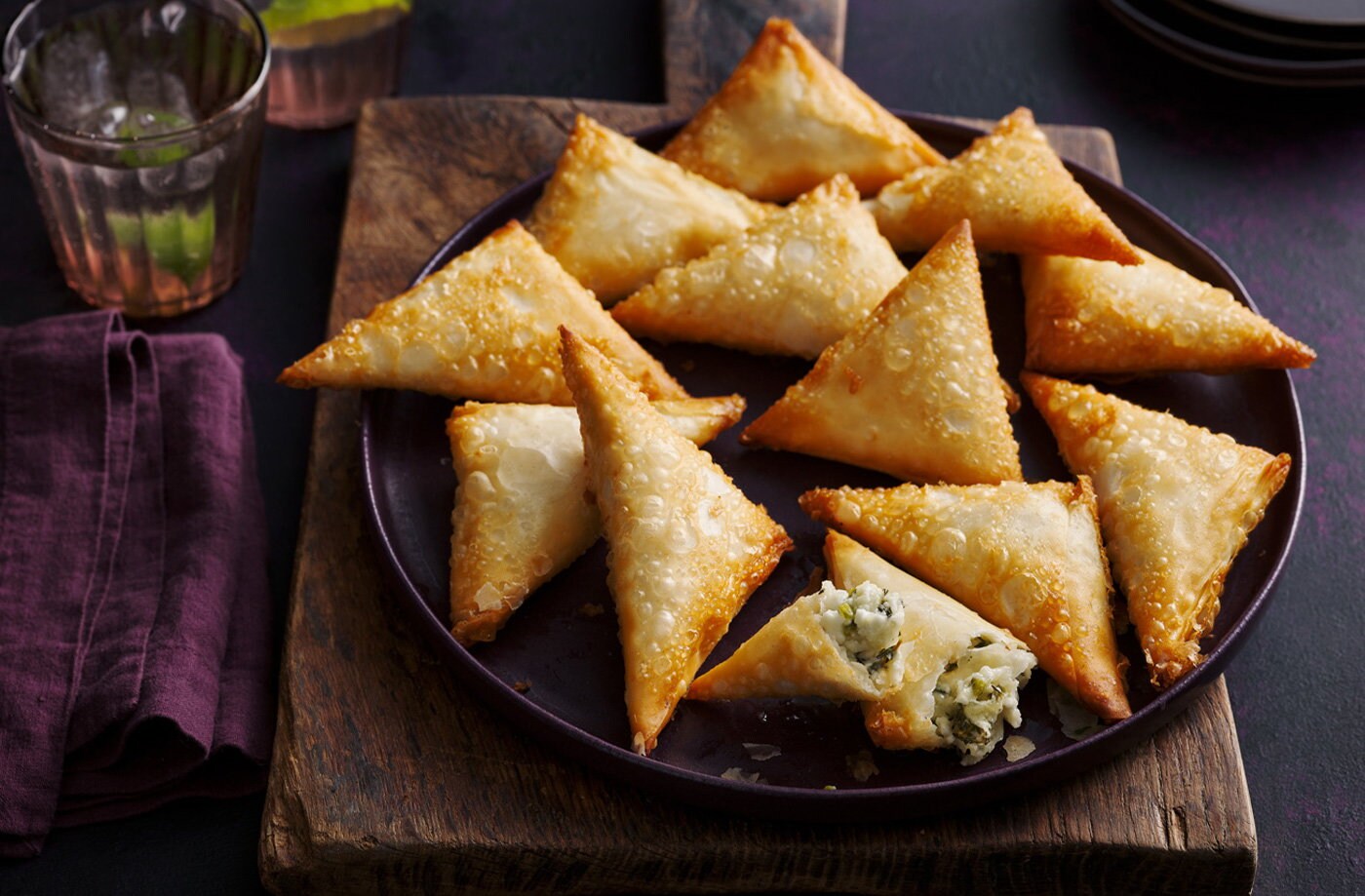 Cheese samosas
