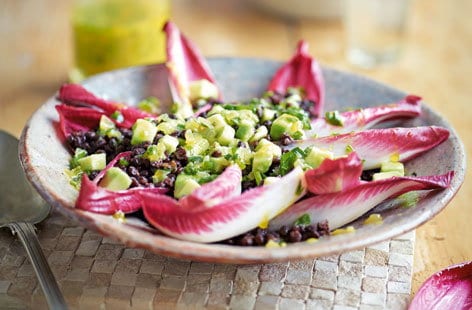 Image of "Chicory and lentil salad with warm shallot dressing"