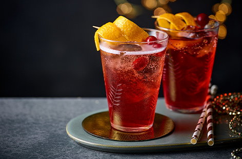Image of "Cranberry Campari spritz"