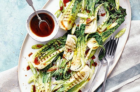Image of "Charred pak choi"