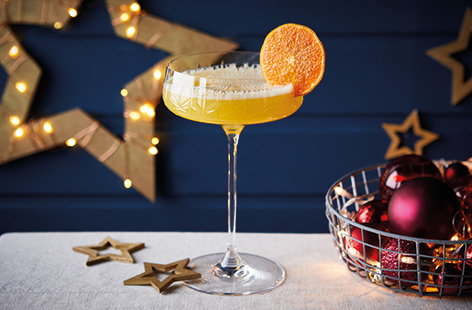 Image of "Clementine prosecco cocktail "
