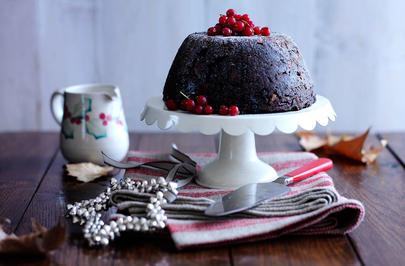 Gluten-free cranberry and pecan Christmas pudding