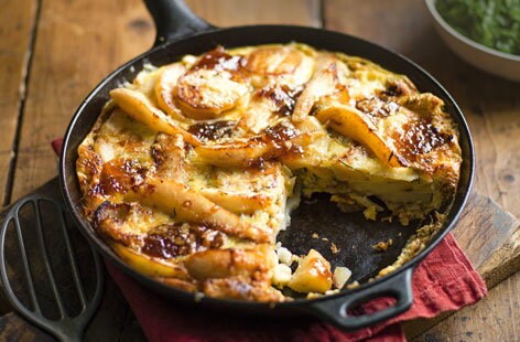 Image of "Caramelised pear and onion frittata"