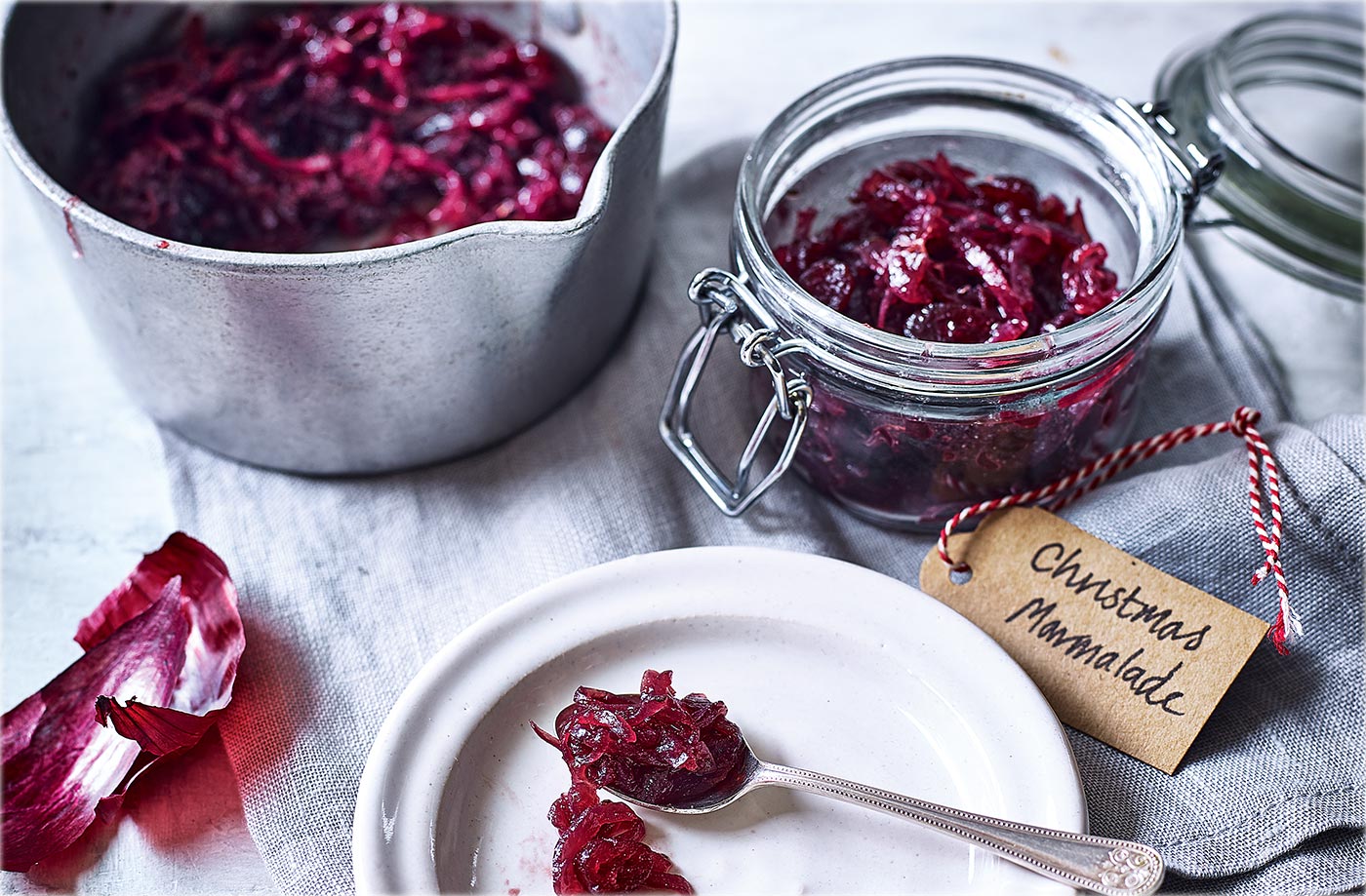 Red onion, port and cranberry marmalade