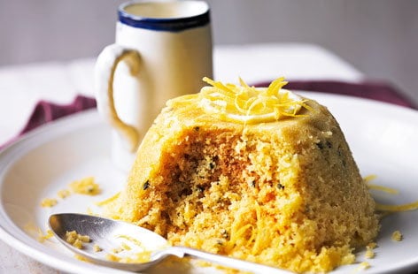 Image of "Passion fruit and lemon steamed pudding"