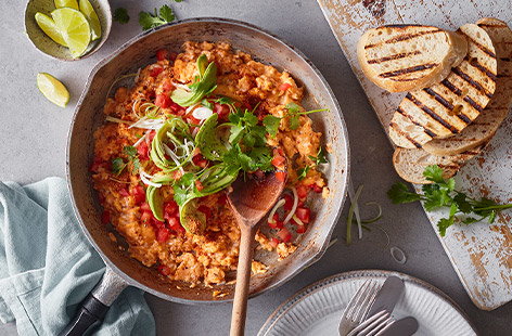 Image of "Cajun-spiced scrambled eggs "