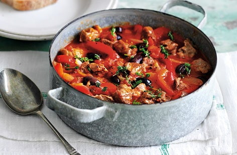 Image of "Mediterranean lamb stew with olives"