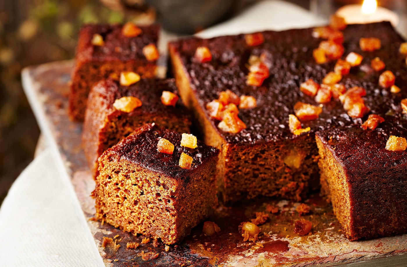 Sticky ginger cake with mascarpone and ginger cream