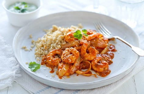 Image of "Healthy living prawn tikka masala"