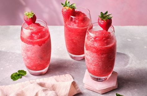 Image of "Strawberry rosé slushies"