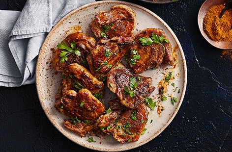 Image of "Ras el hanout-glazed lamb chops"