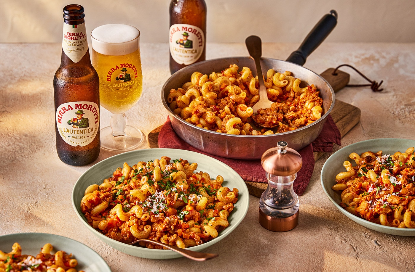 Spicy sausage ragu with spirali