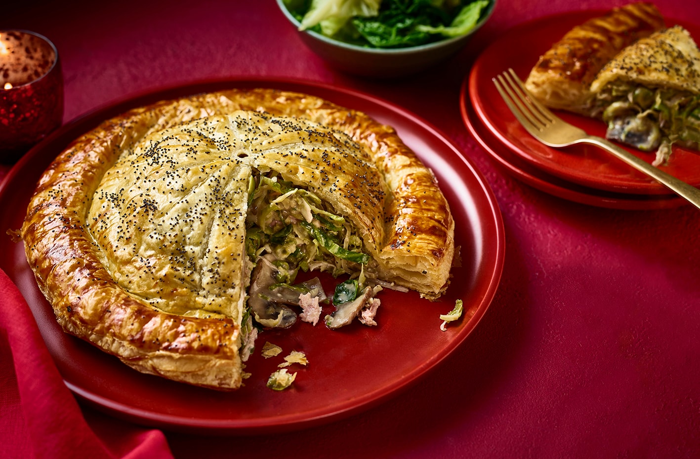 Ham hock and sprout pithivier