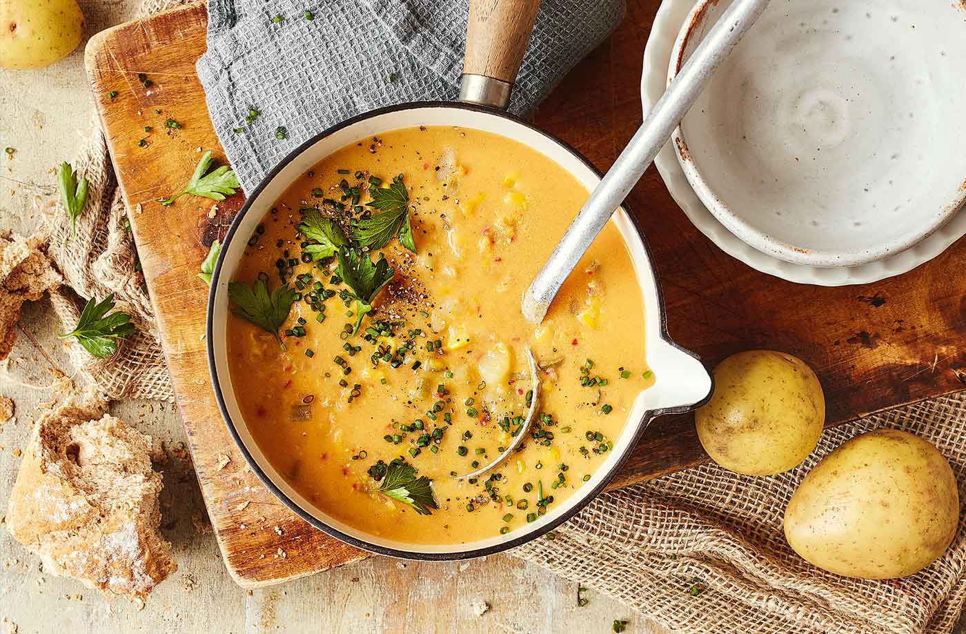 Potato and corn chowder