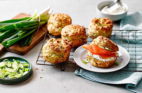 Image of "Cheese and spring onion scones"
