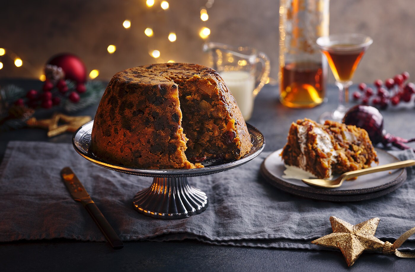 Pear, ginger and sherry Christmas pudding