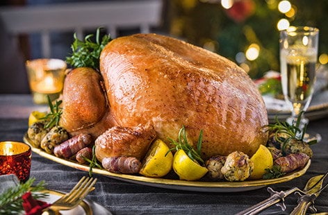 Image of "Classic roast turkey with pork and parsley stuffing"