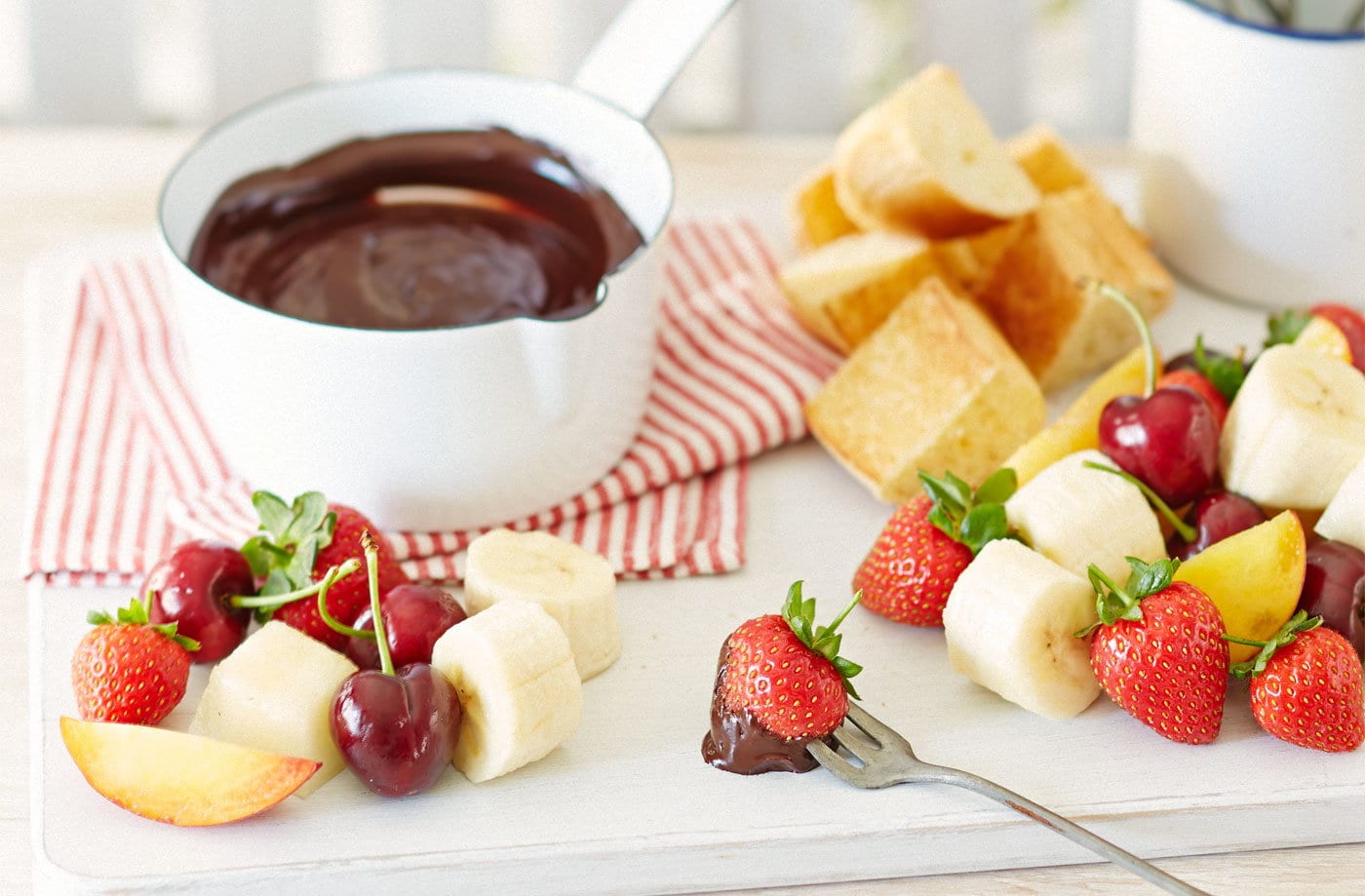 Salted caramel and chocolate fondue