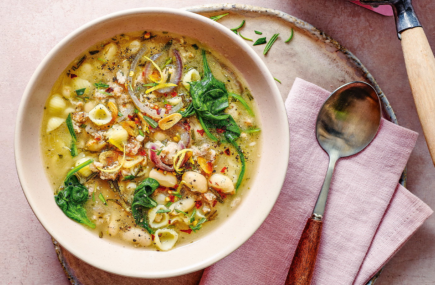 Rosemary and sausage soup