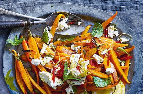 Image of "Roasted carrots with feta and chilli"