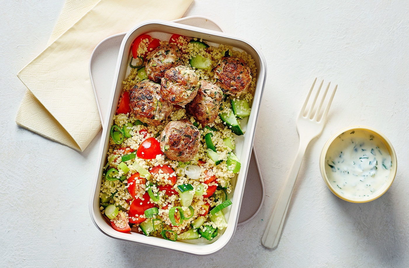 Herby Greek-style turkey meatballs