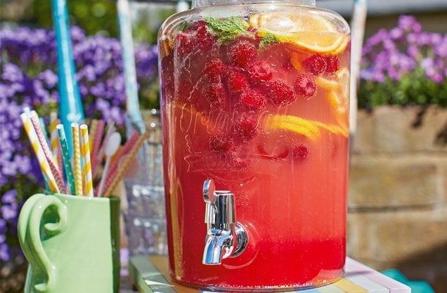 Pink grapefruit and lemon punch
