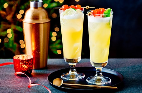 Image of "Santa’s Singapore Sling mocktail"