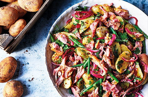 Image of "Ham and Jersey Royal potato salad"